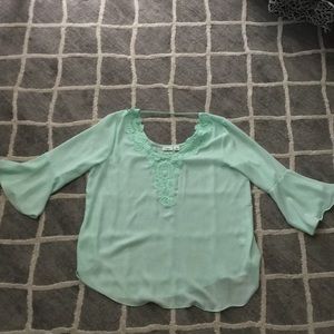 Mint green blouse